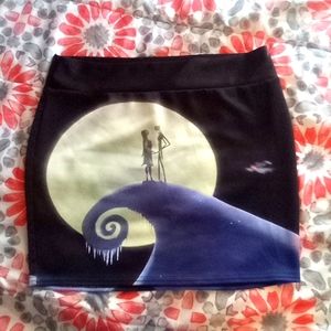 Disney Nightmare Before Christmas Jack Sally Skirt Size Large Juniors Womens